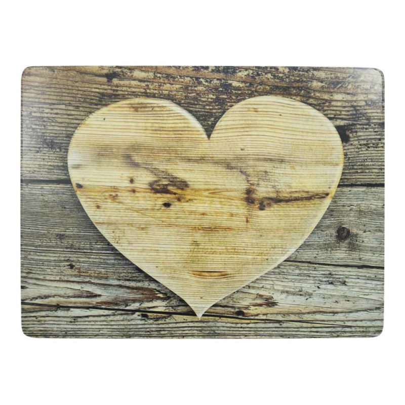 Placemat Hart Hout (4) Mars & More